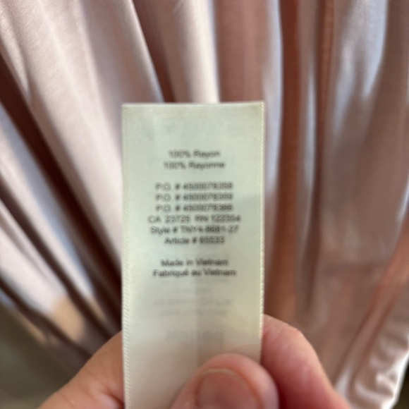 WILFRED Sz L Assonance Midi Dress Deep Round Neckline Gathered Skirt NEW - Picture 14 of 15